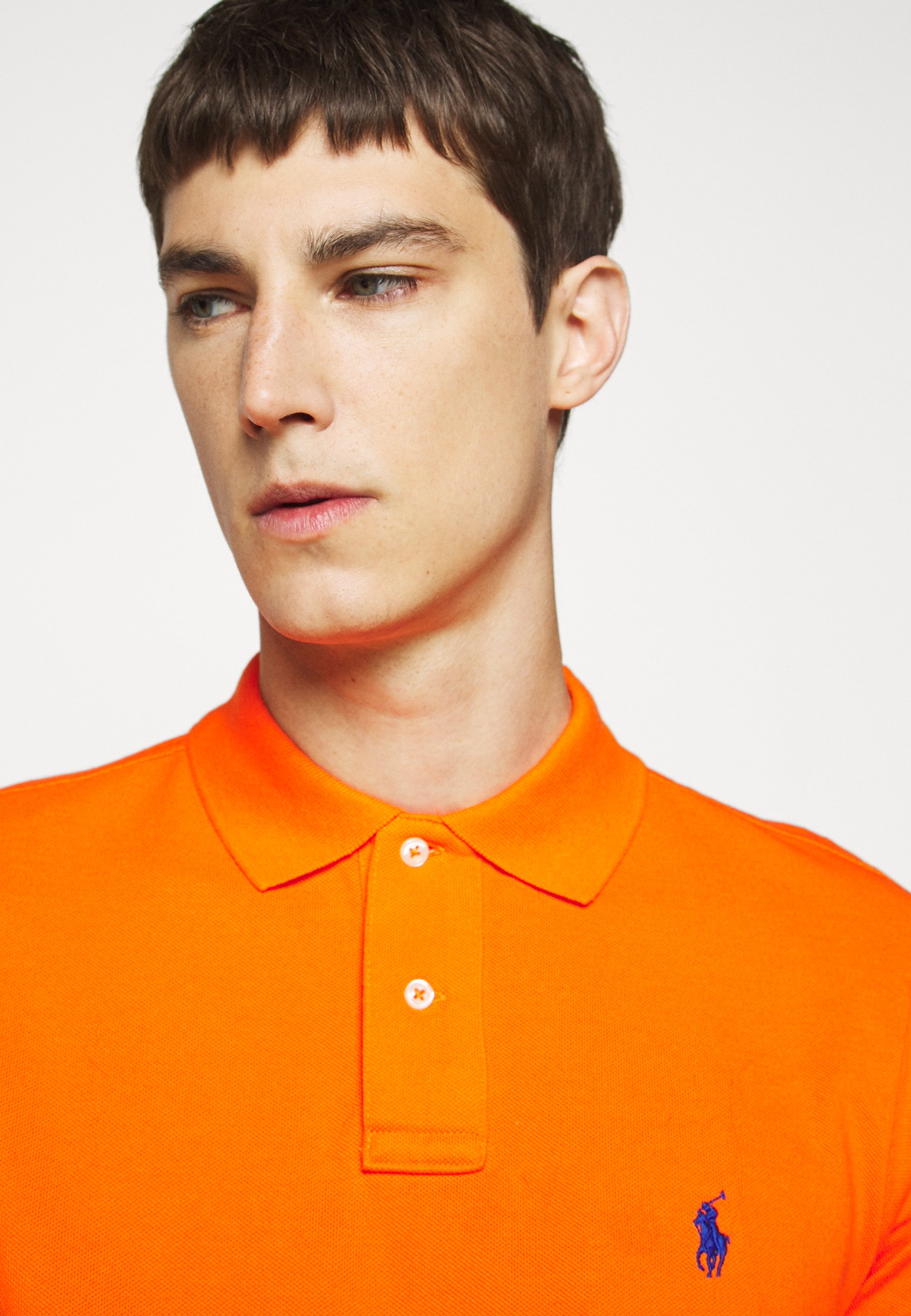 orange polo top