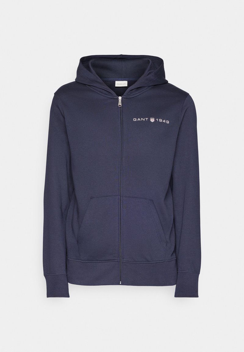 Gant Sweater met rits donkerblauw