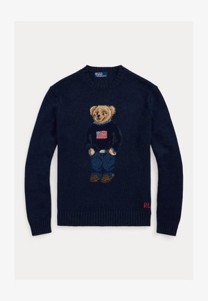 Polo Ralph Lauren POLO BEAR COTTON LINEN SWEATER UNISEX - Pullover - bear navy
