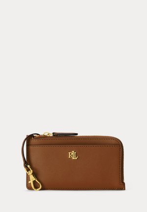 Lauren Ralph Lauren LEATHER L-ZIP CARD CASE - Peňaženka - lauren tan