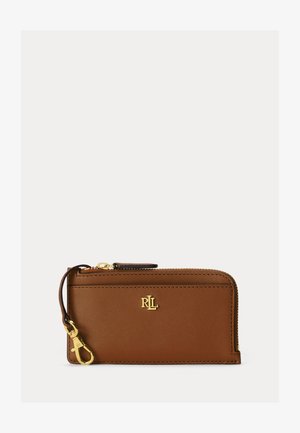Lauren Ralph Lauren LEATHER L-ZIP CARD CASE - Peňaženka - lauren tan