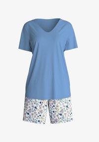 CALIDA Midnight Flowers Pyjama, lange dames, van 100% dik katoen, fragrant lila, 36-38 CALIDA Midnight Flowers Pyjama, lange dames, van 100% dik katoen, fragrant lila, 36-38