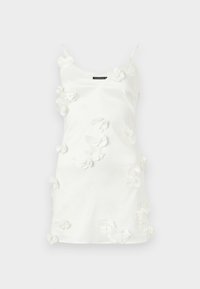 Applique Floral Mini Dress - Cocktailjurk - snow white