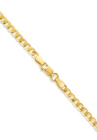 Goldene Kettenarmband mit ovalen Gliedern, die eine glatte Textur aufweisen, und einem Karabinerverschluss für sicheren Halt.