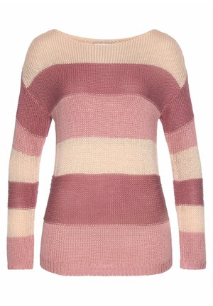 Strickpullover - hellrosa bordeaux lachs