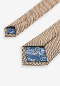 Next SAGE WITH FLORAL SET - Nosinaitė į švarko kišenę - neutral brown navy blue floral