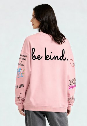 TATTOO BE KIND EMBROIDERY UNISEX - Sweatshirt - pink