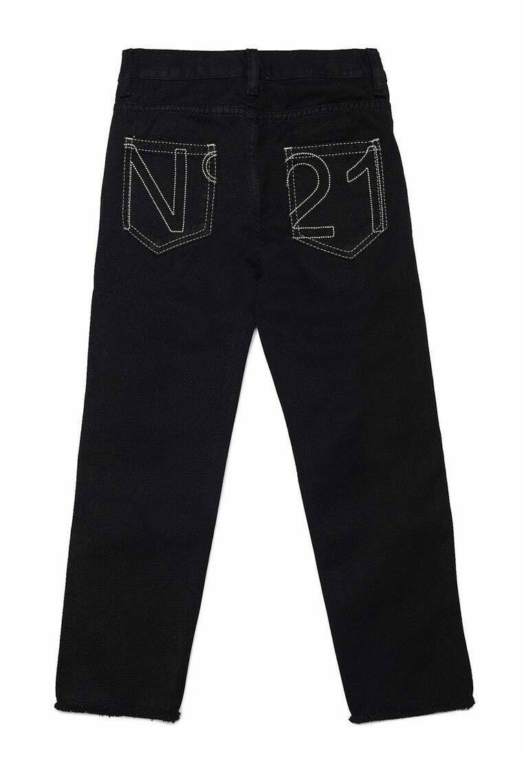 Kinder Bekleidung | N°21 SPORTIVI CON RICAMO Jeans Straight Leg nero/schwarz - SG50627 Kinder Bekleidung | N°21 SPORTIVI CON RICAMO Jeans Straight Leg nero/schwarz - SG50627