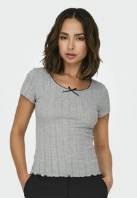ONLY ONLTENNA DETAIL - T-shirt basic - light grey melange