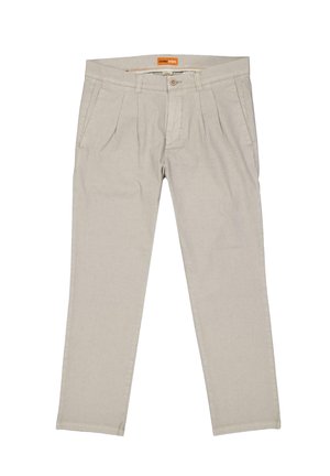 MIT BUNDFALTEN - Trousers - braunbeige