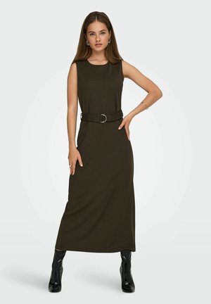 LANGES - Robe en jersey - black olive