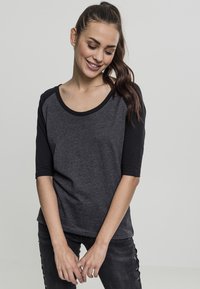 Urban Classics - LADIES 3/4 CONTRAST RAGLAN TEE - Camiseta estampada - charcoal/black Imagen en miniatura 1