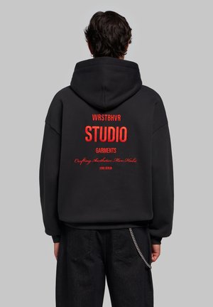 WRSTBHVR, WRSTBHVR HOODIE GARM V6 HOODIE UNISEX - Φούτερ με κουκούλα - moonless night