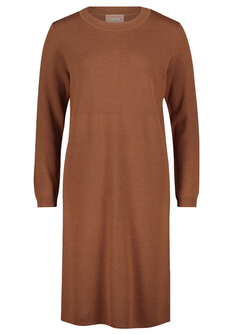 Damen Freizeitkleider | Cartoon Strickkleid braun - ZJ27400 Damen Freizeitkleider | Cartoon Strickkleid braun - ZJ27400