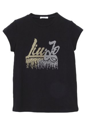T-shirt med print - black