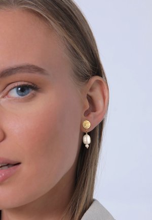 DAINTY BEACH STRUCTURED - Boucles d'oreilles - gold-coloured