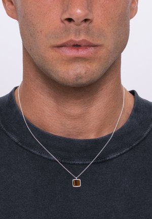 Common Lines, TIGER EYE PENDANT - Collar - silver-coloured