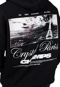 CRYSTAL PARIS Mikina s kapucí - black
