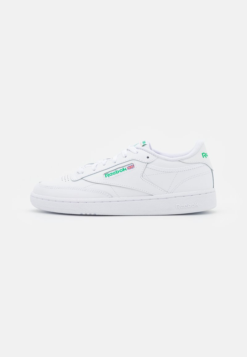 Reebok CLUB C 85 footwear white/glen green/gold-coloured metallic/white