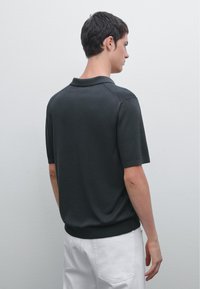 Massimo Dutti POLO NECK SHORT SLEEVE - Piké - dark grey