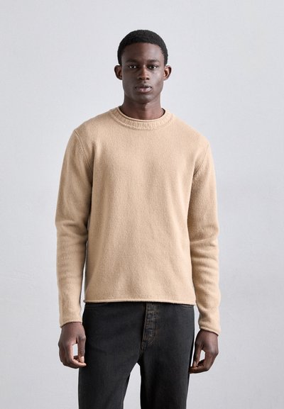 Filippa K ROLLED HEM - Pullover - dark beige