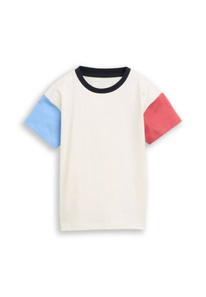 TOM TAILOR, TOM TAILOR T-SHIRT OVERSIZE T-SHIRT MIT COLOUR BLOCKING - T-Shirt print - wool white