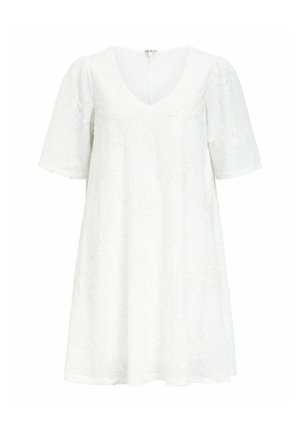Object, DRESS EMBROIDERED V-NECK - Robe de jour - white