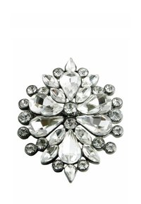 SPARKLE OVAL - Brož - silver tone