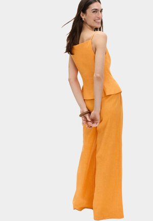 Marks & Spencer, WIDE LEG, neonowy pomarańcz