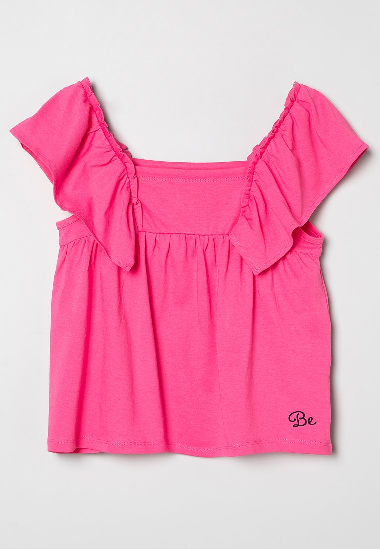 United Colors of Benetton T-shirt basic donkerroze United Colors of Benetton T-shirt basic donkerroze