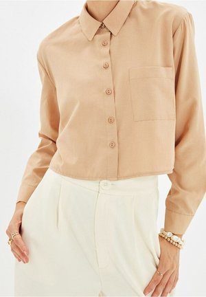 Overhemdblouse - beige