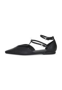 CON FASCETTE - Ballerine con cinturino - ultrablack