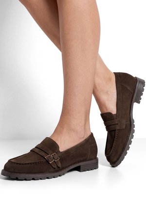 Tamaris, SLIPPER - Belebújós cipők - mocca suede