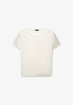 Calliope, CAMICIA TINTA UNITA - Camicetta - bianco lana