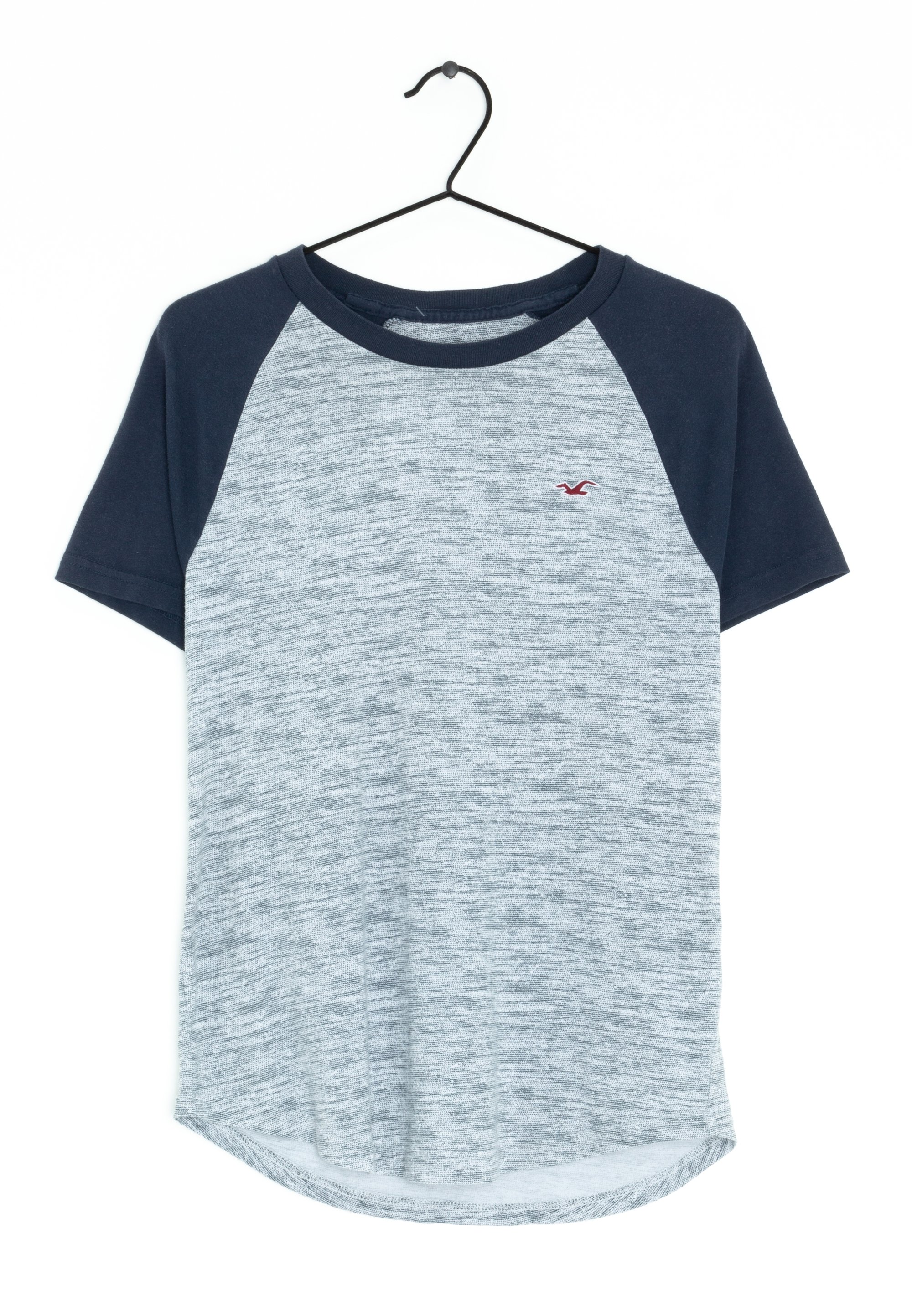 Hollister Print T-shirt blue/light blue (Pre-owned