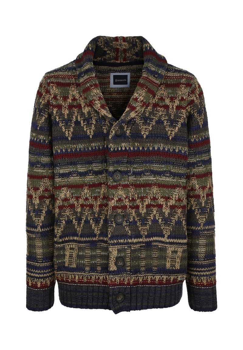 Herren Strickjacke Wollmischung - Zopfstrick Cardigan Mit Knöpfen