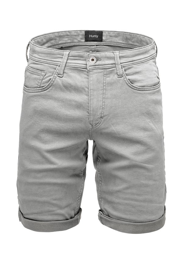 STRETCH MIT UMSCHLAG UND -POCKET-DESIGN - Jeans Shorts - hellgrau