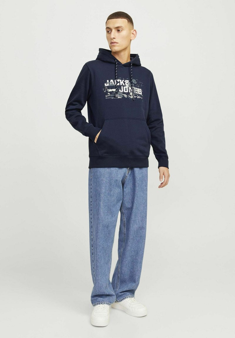 JACK & JONES Sweat Hood Pls Jjmakoto-Felpa con Cappuccio, Bianco Antico, 5XL Uomo