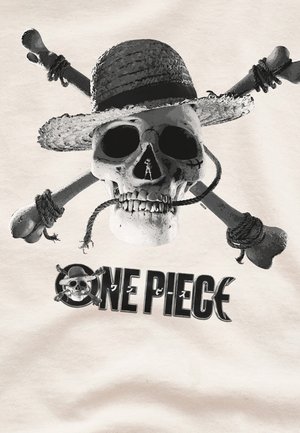 NETFLIX, ONE PIECE MONO SKULL  LOGO - Print T-shirt - off white
