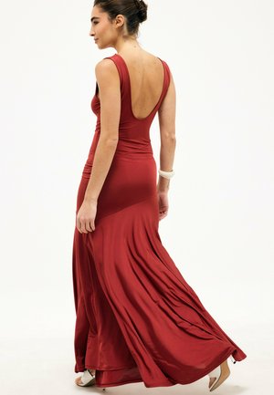NA-KD, ASYMMETRIC MAXI DRESS - Robe de cocktail - burnt orange