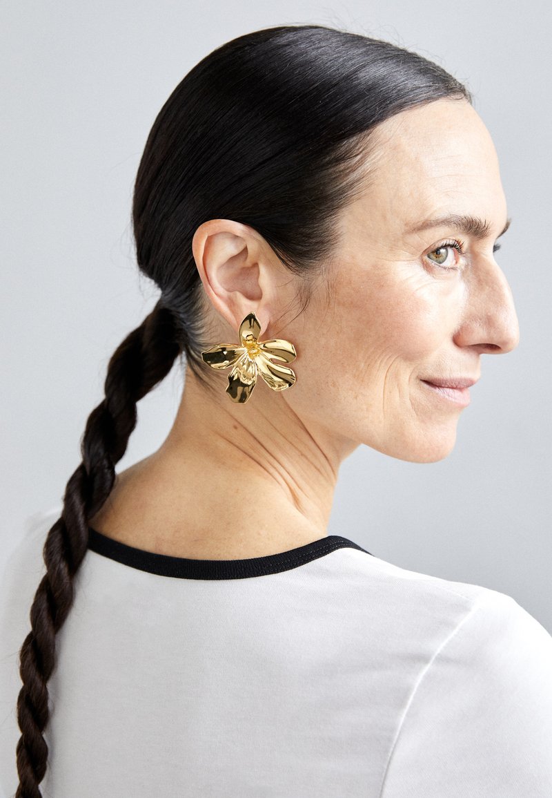 HUGO KREIT FLORAL EARRINGS - Earrings - gold-coloured