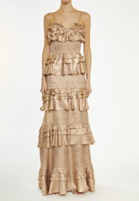 True Decadence Maxi-jurk - dark metallic copper