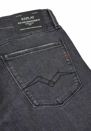 Replay, NEW AMBASS - Jeansshort - black delave