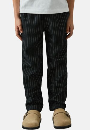 REISS ANDROS LINEN BLEND DRAWSTRING TROUSERS - Pantalon classique - navy stripe