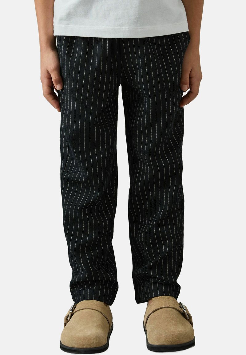 Reiss REISS ANDROS LINEN BLEND DRAWSTRING TROUSERS - Pantaloni - navy stripe