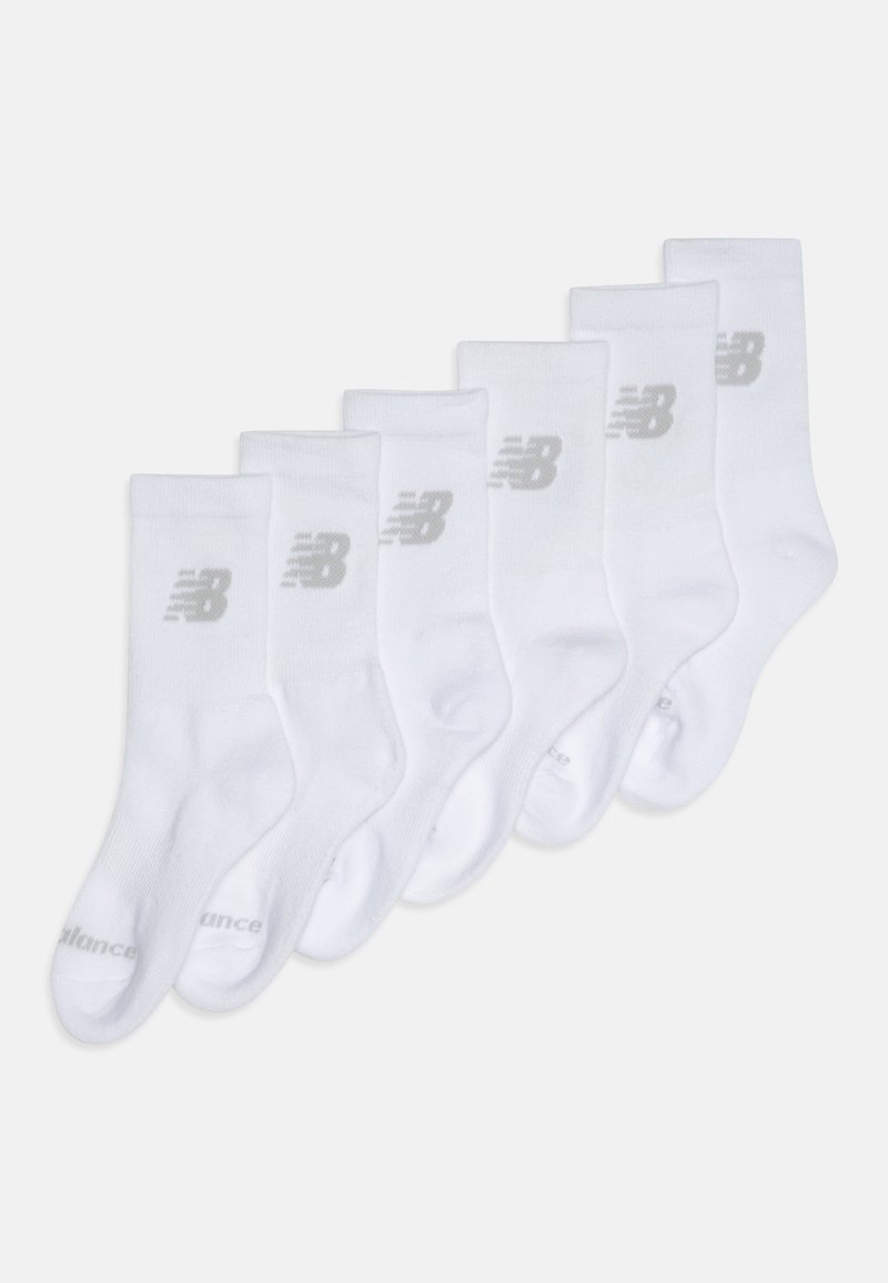 New Balance - CUSHIONED CREW UNISEX 6 PACK - Strømper - white, Forstør