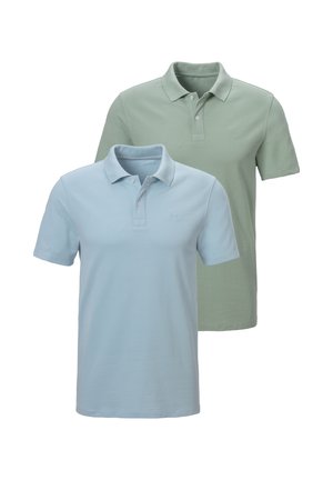 john devin 2 PACK - Poloshirt - hellblau salbei