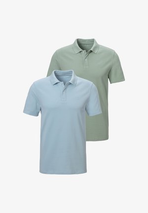 john devin 2 PACK - Poloshirt - hellblau salbei