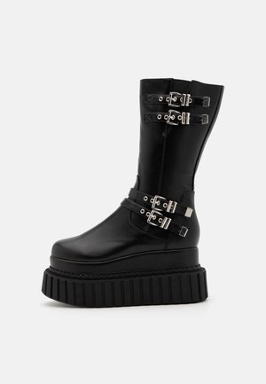 NIGHT TIME - High heeled boots - black