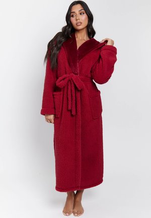 LOUNGEABLE SHERPA HOODIED WITH LUXURY - Albornoz - burgundy